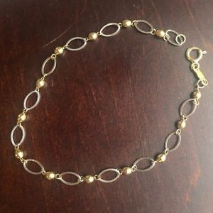 14kt Solid Two Tone Gold Bracelet